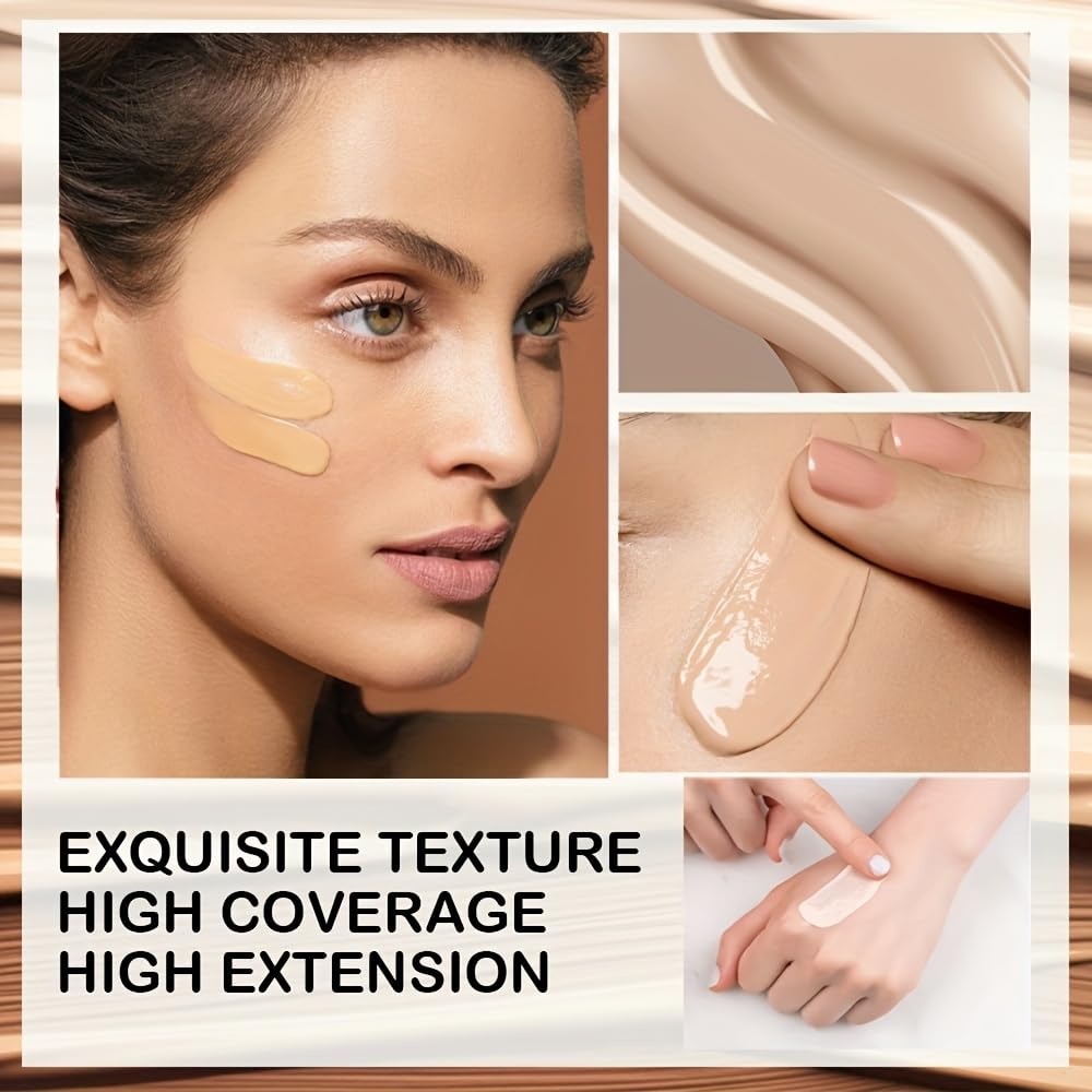 Makeup Foundation & Primer & Concealer Flüssig 3-in-1 – Weich matt