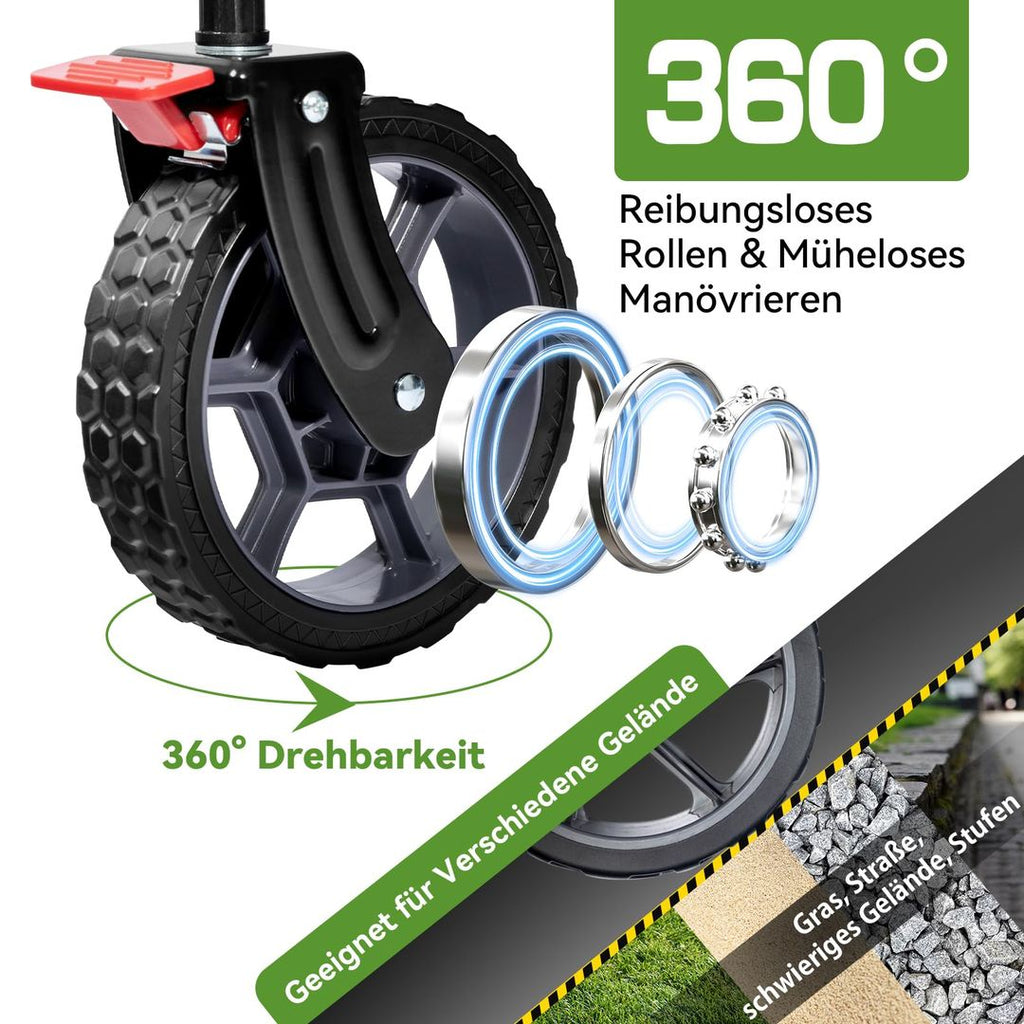 HIKENTURE Bollerwagen – Faltwagen, 150 kg Tragfähigkeit, Für Strand und Camping, Gruen