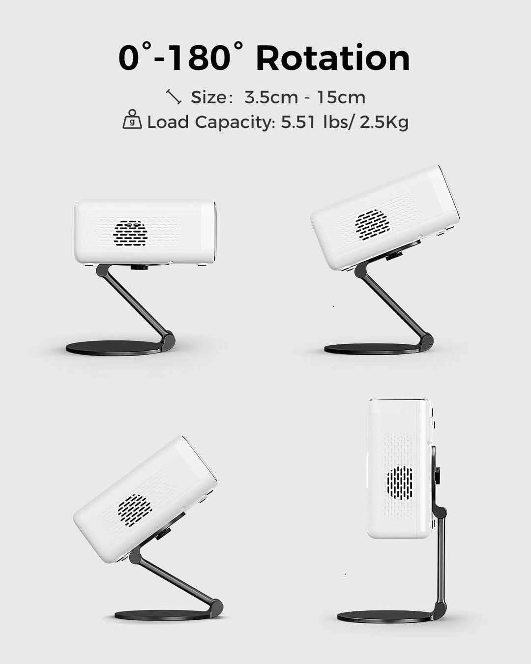 Projektorhalter, ultra-kompakt mit 180° Drehung