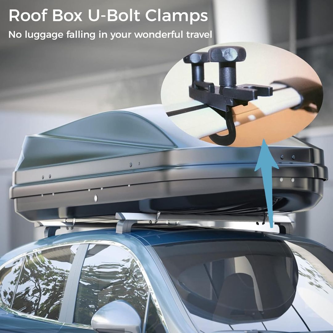 Dachbox U-Bolzen Montagekit 4 Stk Universal für Auto/Van – Silber Universal