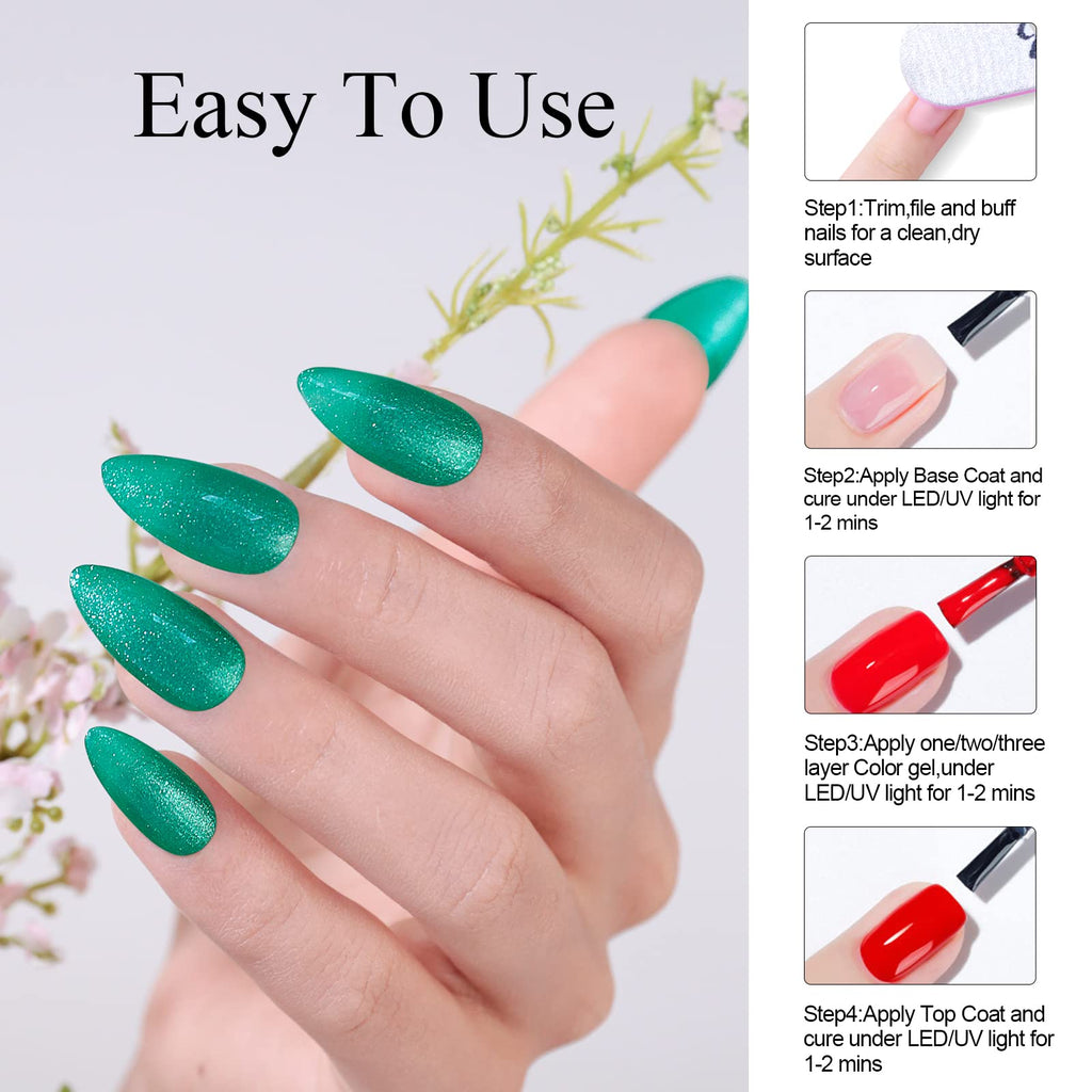 Glitzer-Gel-Nagellack – 15 ml Glitzergrün