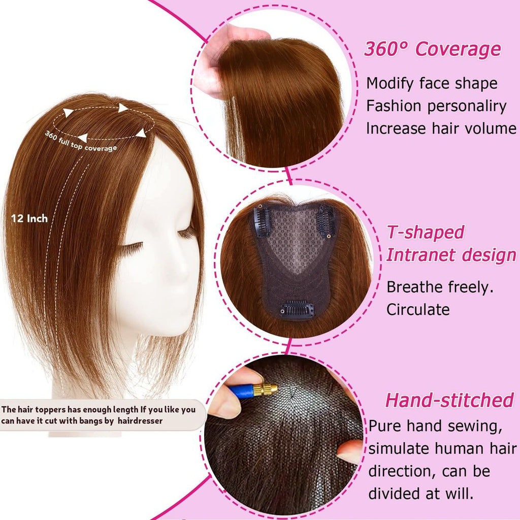 Haarstück 30 cm Blond mit Strähnen