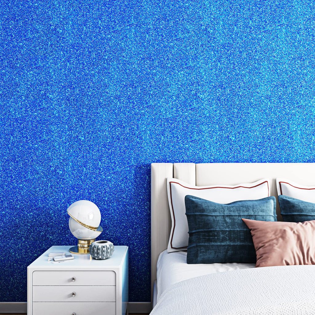 FunStick Glitzerfolie selbstklebend Dunkelblau – Vinyl Klebefolie 40 cm x 6 m