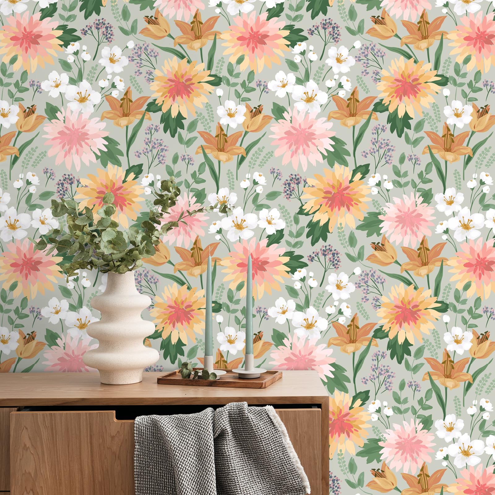 VaryPaper Selbstklebende Tapete Blumen