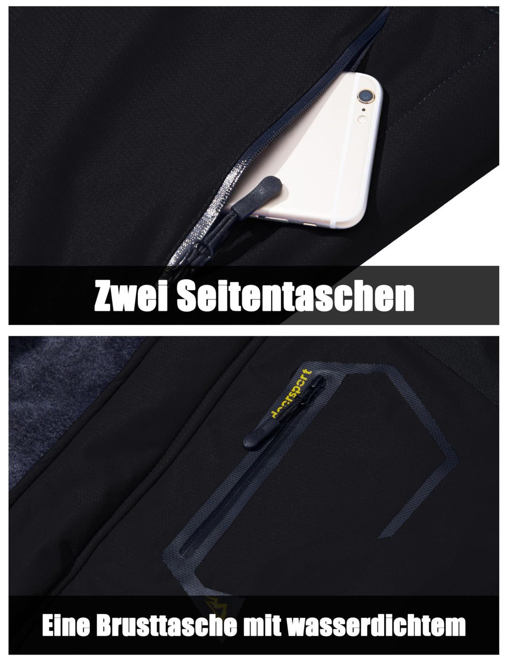 MAGCOMSEN Herren Warme Jacke – Schwarz, 2XL