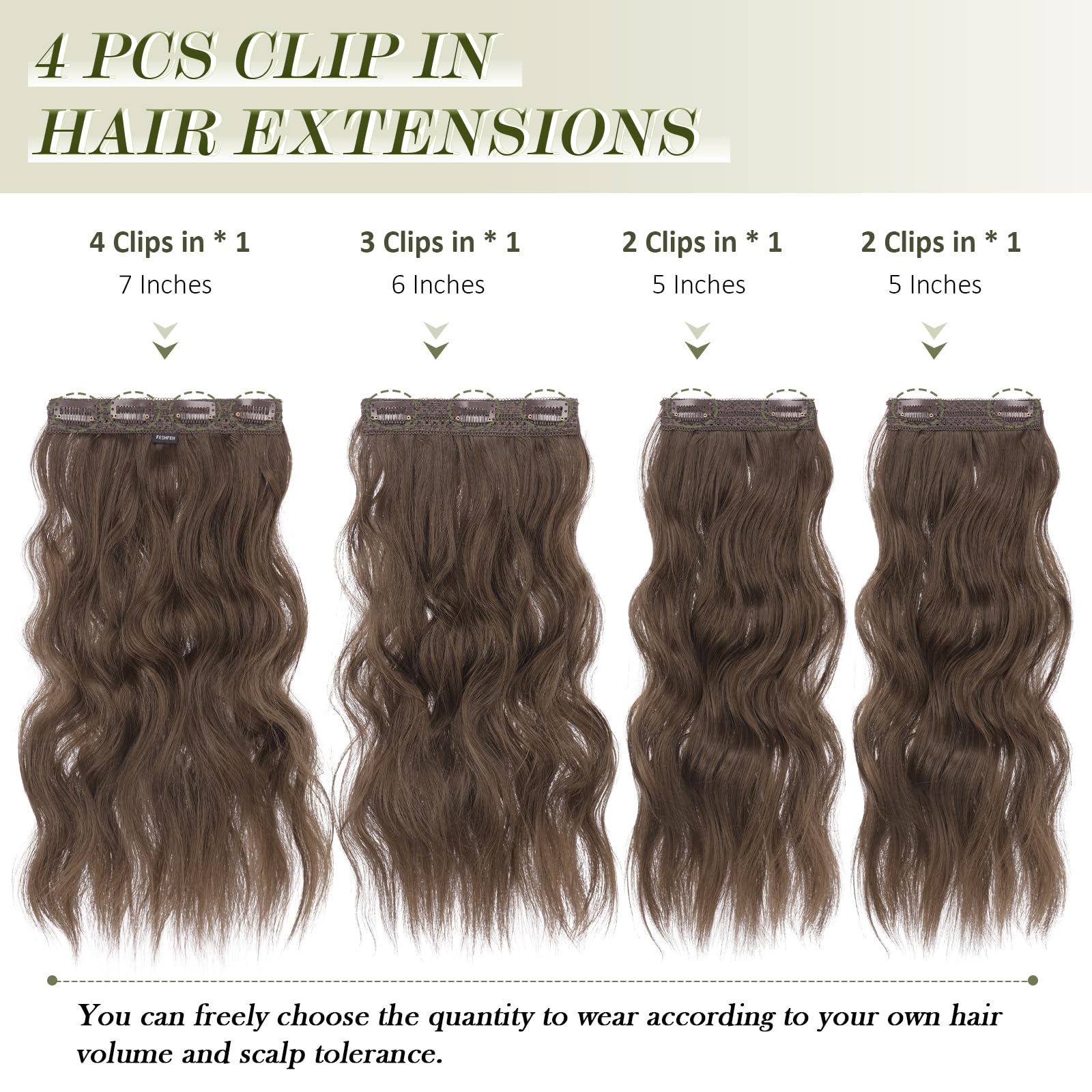 Clip-in-Extensions, 4 Stück 40 cm