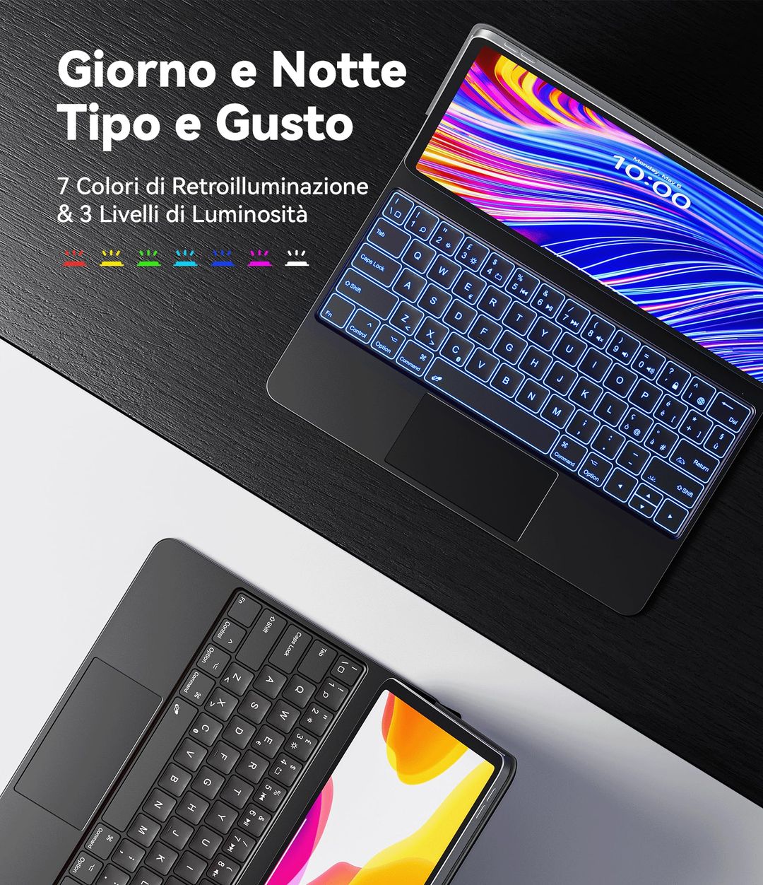 Earto Keyboard iPad Air 13 (M2 2024/M3 2025), iPad Pro 12.9 Keyboard (6/5/4/3 Gen