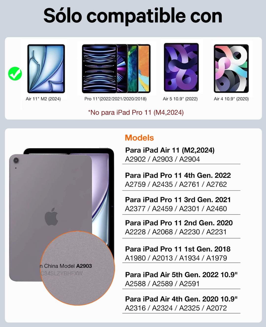 Tastatur für iPad Air 11 & Pro 11 mit Hintergrundbeleuchtung