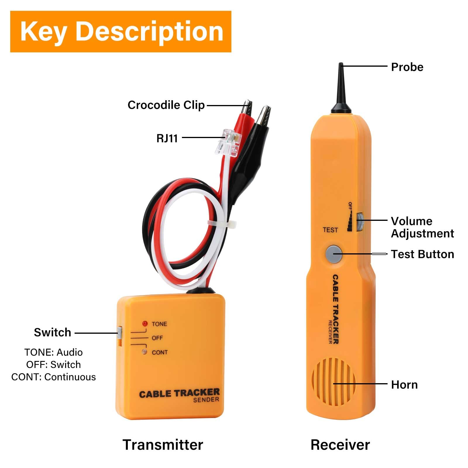 Kabel Tracker RJ11