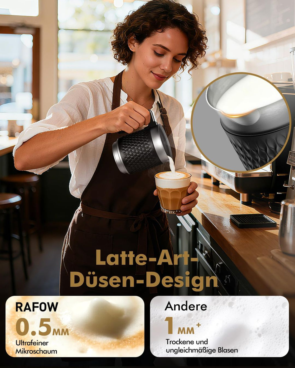 Elektrischer Milchaufschäumer 5-in-1