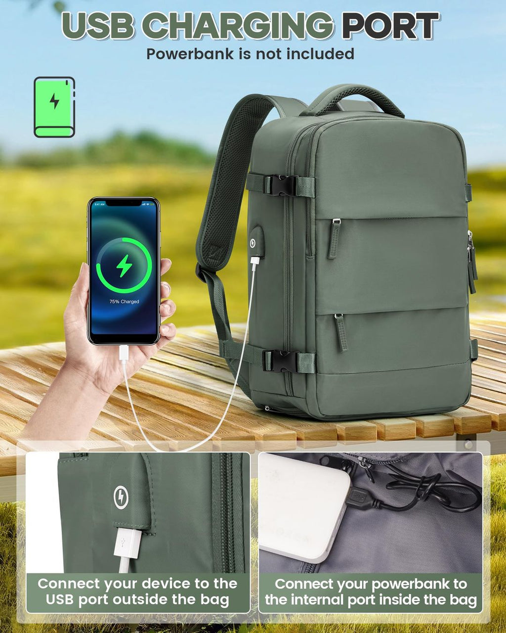 livbote Vakuum Rucksack mit Vakuumpumpe