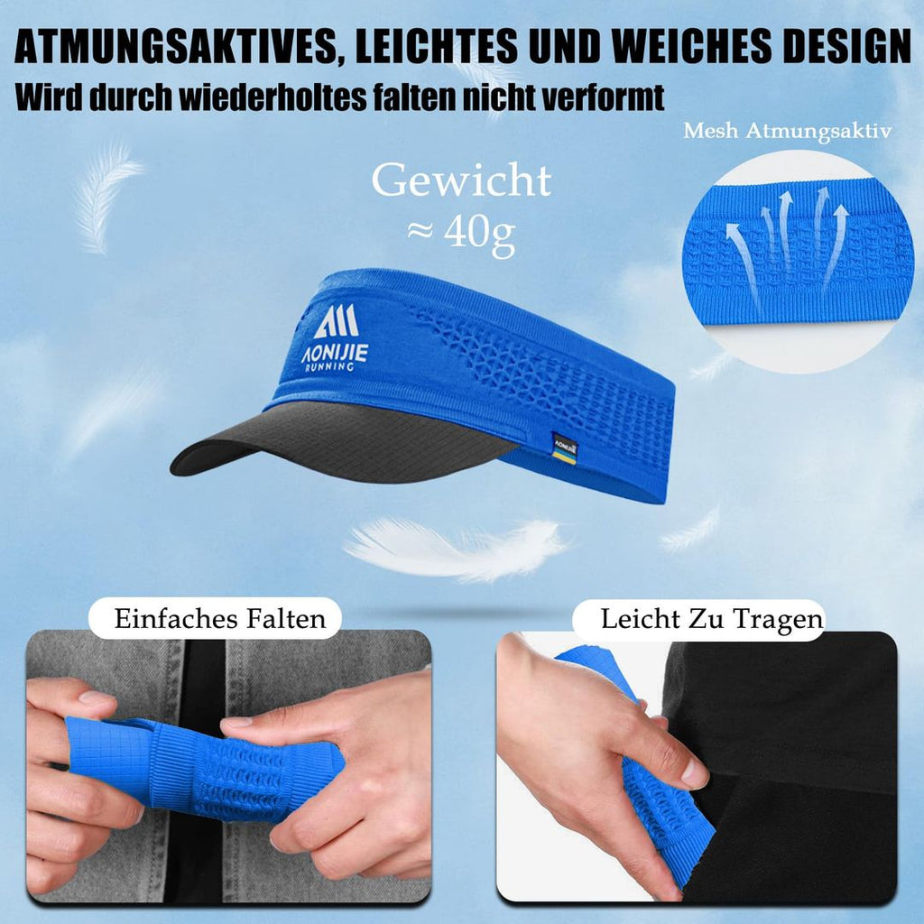 Sonnenvisor Kappe Ultraleicht – UV-Schutz, Laufen & Outdoor, Blau