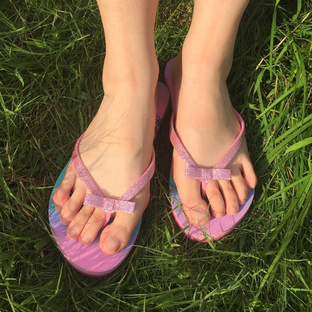 Mädchen Flip-Flops Bunt Bedruckt – Strand-Sandalen für Kinder