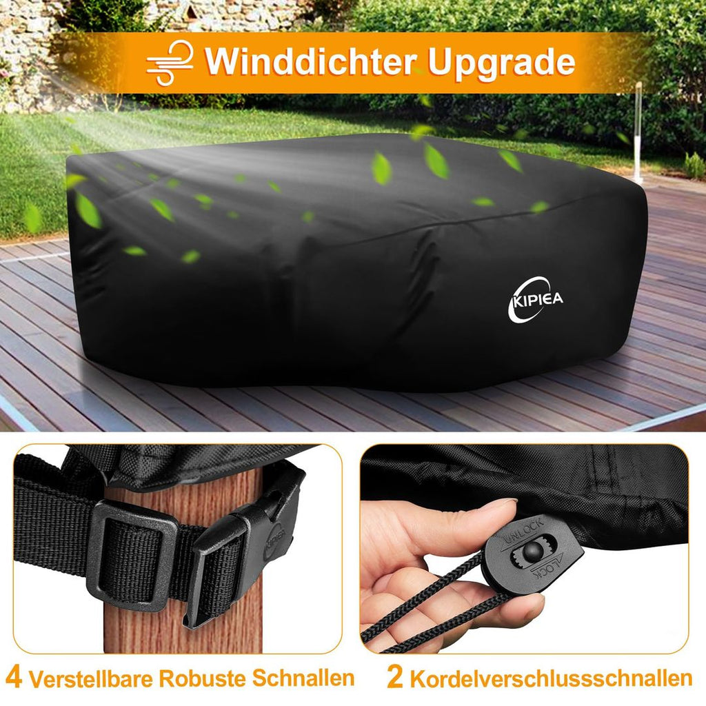 Gartenmöbel-Abdeckung Wasserdicht – 242x162x100cm, 420D Oxford, Winterfest & UV-Schutz