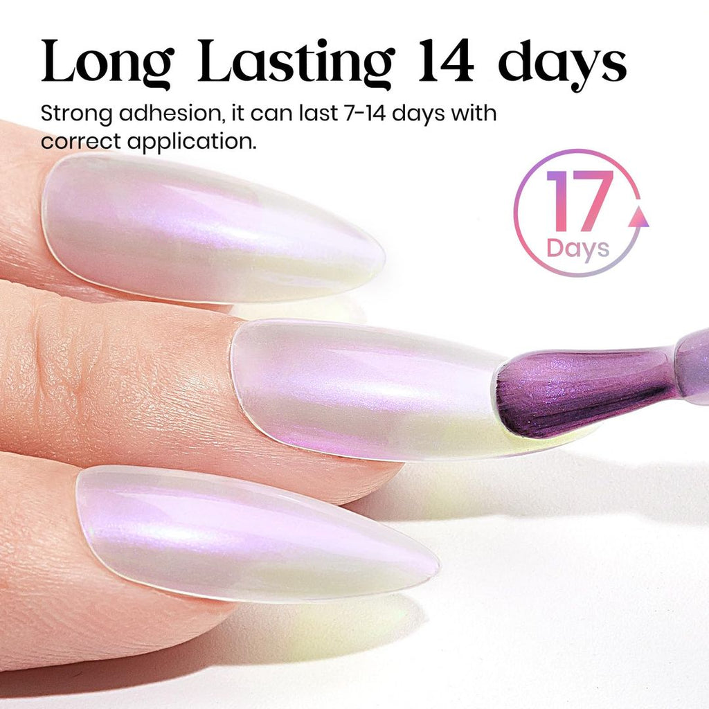 Nagellack Holografischer Glitzer – Regenbogen, Schnell Trocknend, Langanhaltend, Starterset