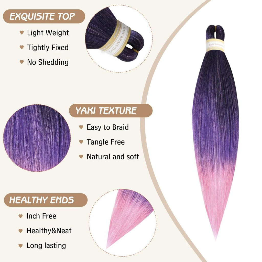 Easy Braids -vorgedehntes Flechthaar, 50,8 cm.