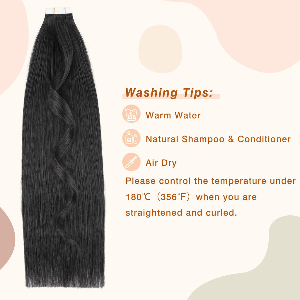 Echthaar Haarverlängerungen 50cm Dunkelbraun