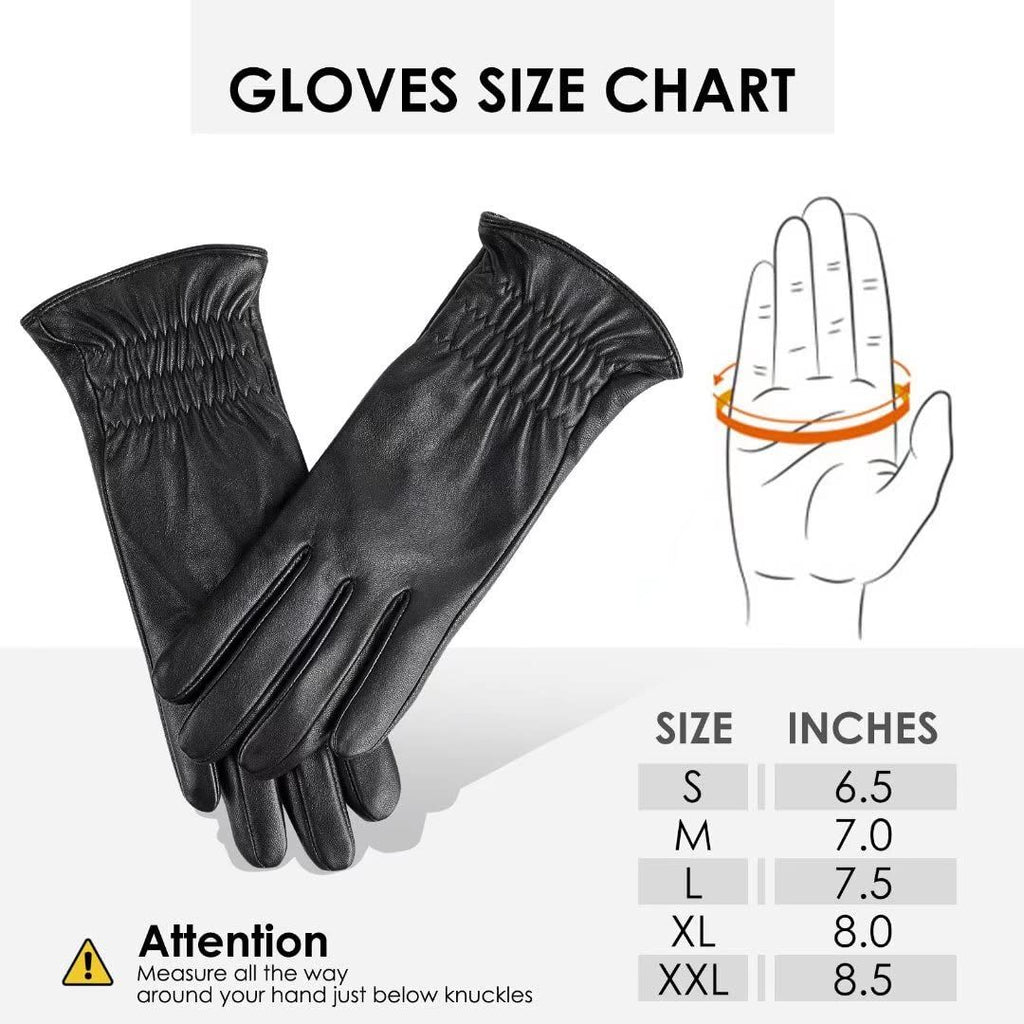 Damen Schafsleder Touchscreen Handschuhe
