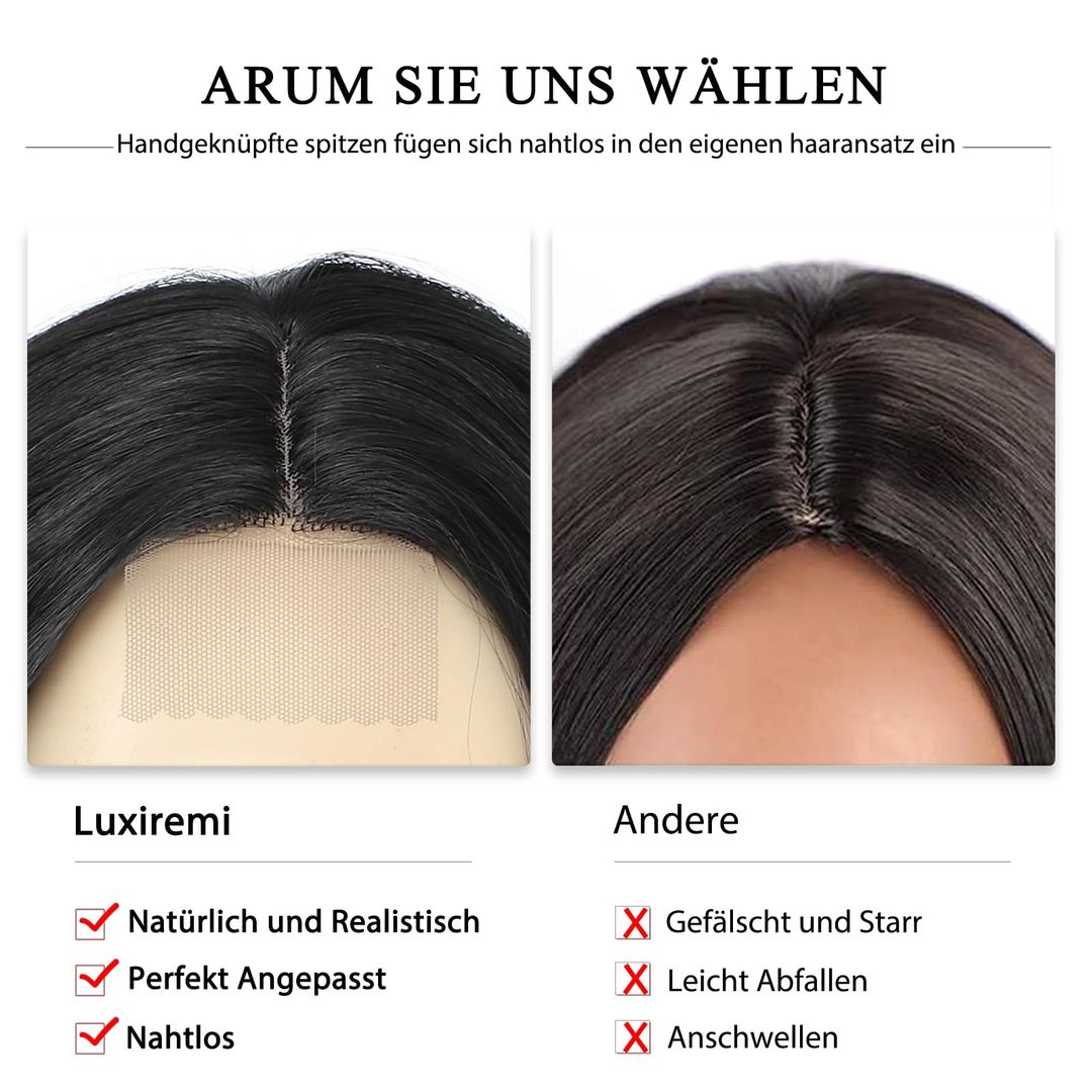 Perücke lockig mit verstellbarem Spitzenansatz – 65 cm