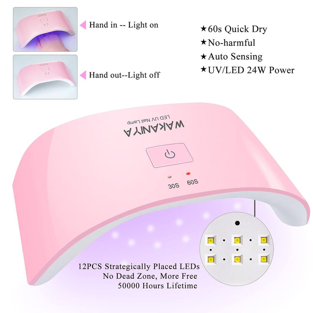 10-Farben Poly-Gel-Set mit UV-Lampe