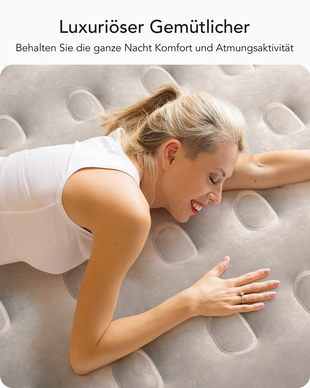 iDOO Единичен надуваем матрак, самонадуващ се