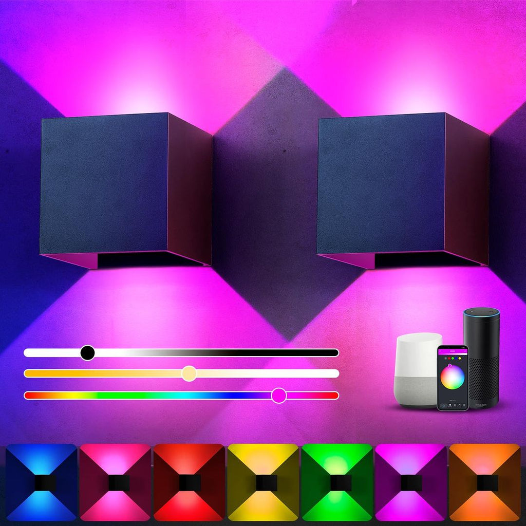 Smart RGB-LED-Wandleuchte mit App-Steuerung