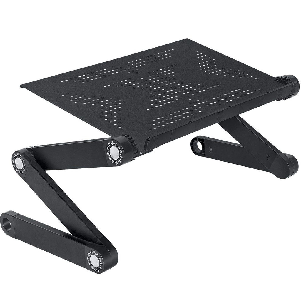 Klappbarer Laptop-Tisch Aluminium – Höhenverstellbar, Neigungswinkel, Lüftungsschlitze