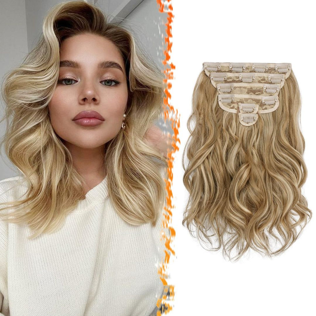 Wellen Haarverlängerungen 30cm - Goldblond