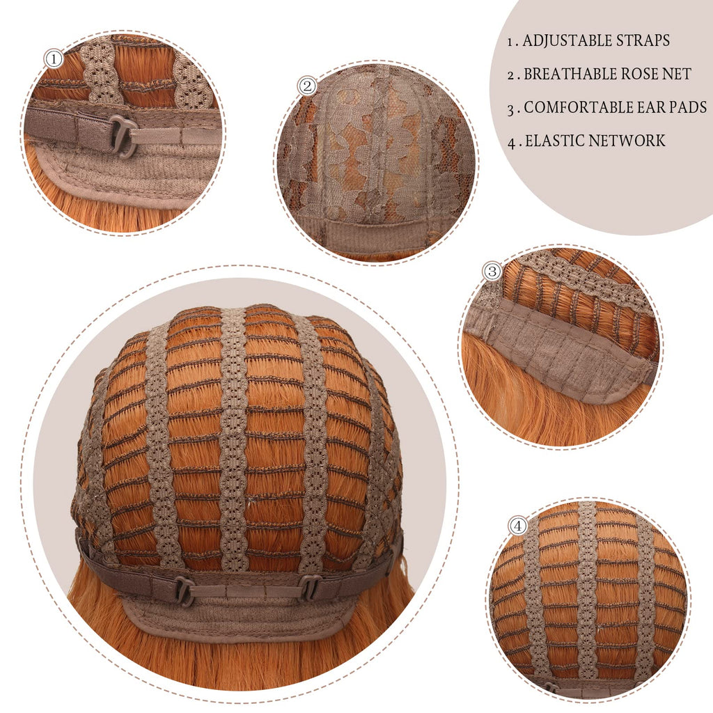 Lockige Wellen Perücke 55cm