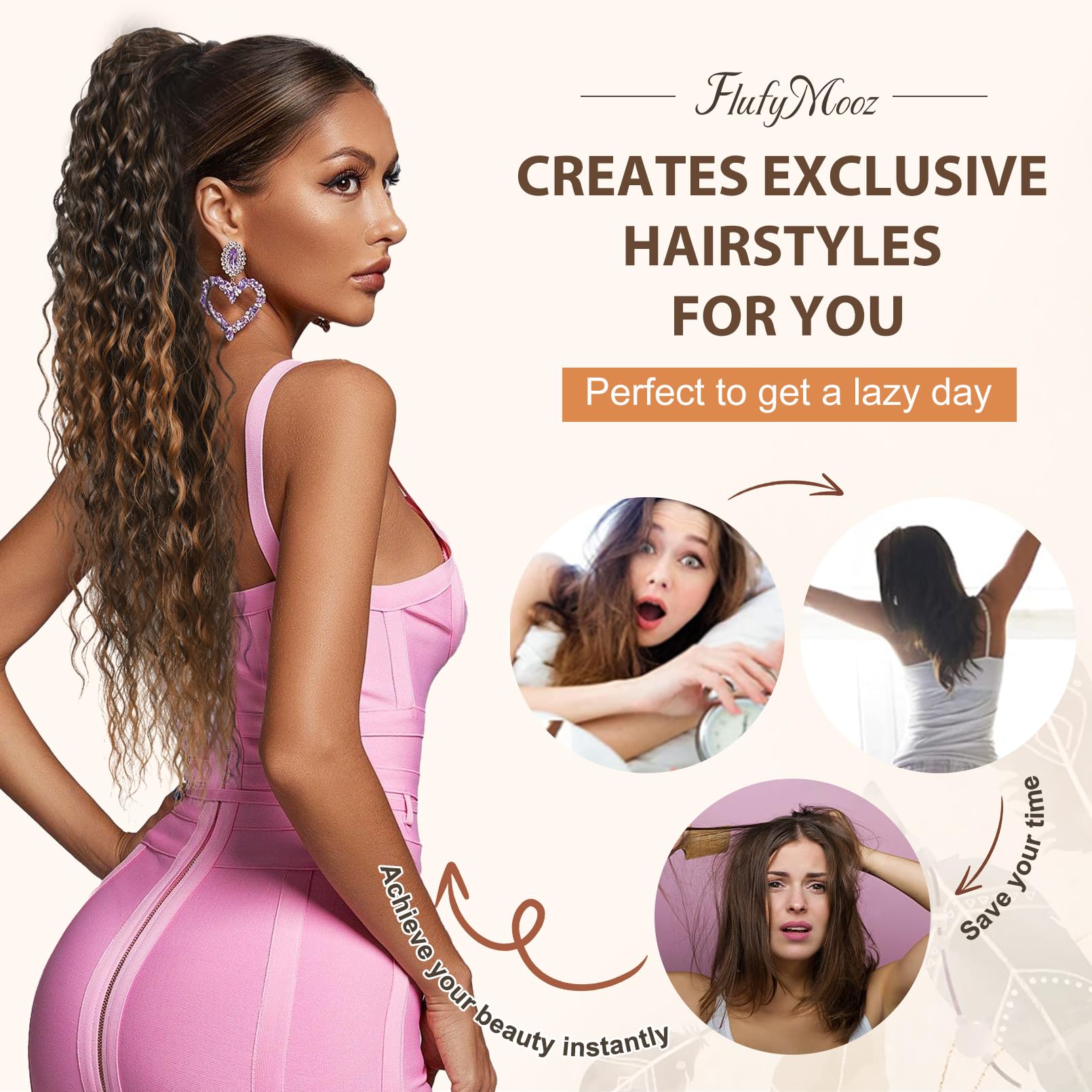 Pferdeschwanz-Verlängerung, 66 cm