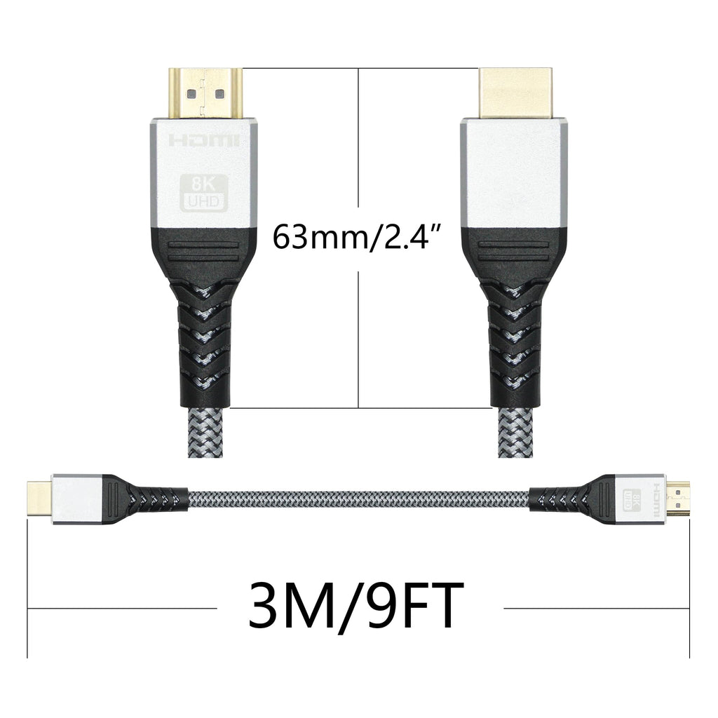 HDMI-2.1-Kabel, 3 m, 8K bei 60 Hz und 4K bei 144 Hz
