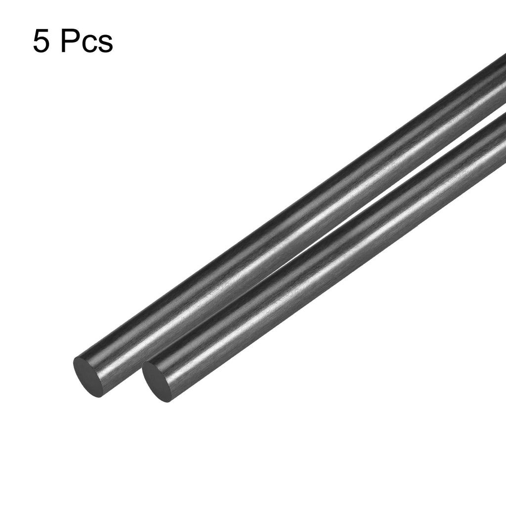 QUARKZMAN Kohlefaserstaebe 10 mm x 500 mm – 5er-Set fuer RC-Flugzeug, Quadcopter und DIY