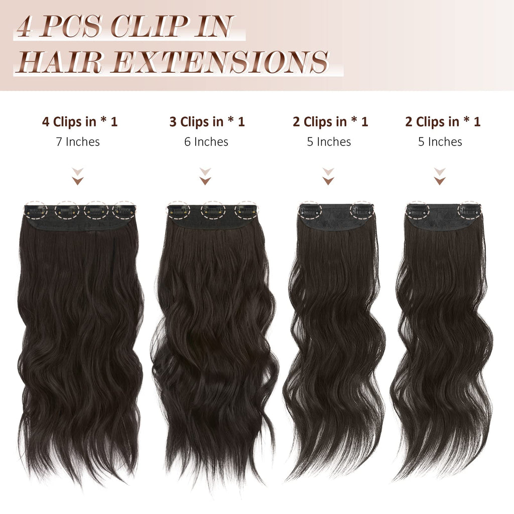 Clip-in Haarverlängerungen 4Stk 50cm