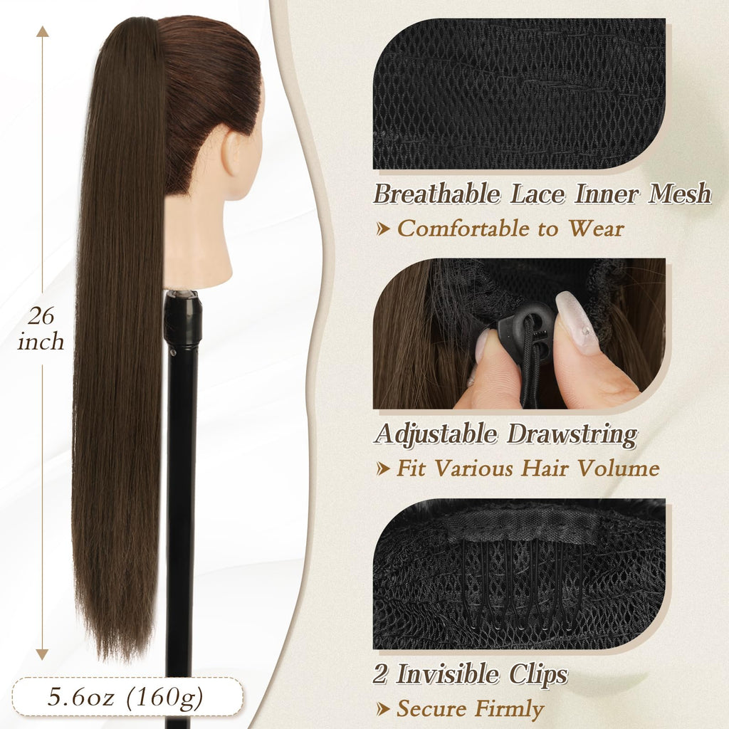Clip-in Pferdeschwanzverlängerung Haarstück