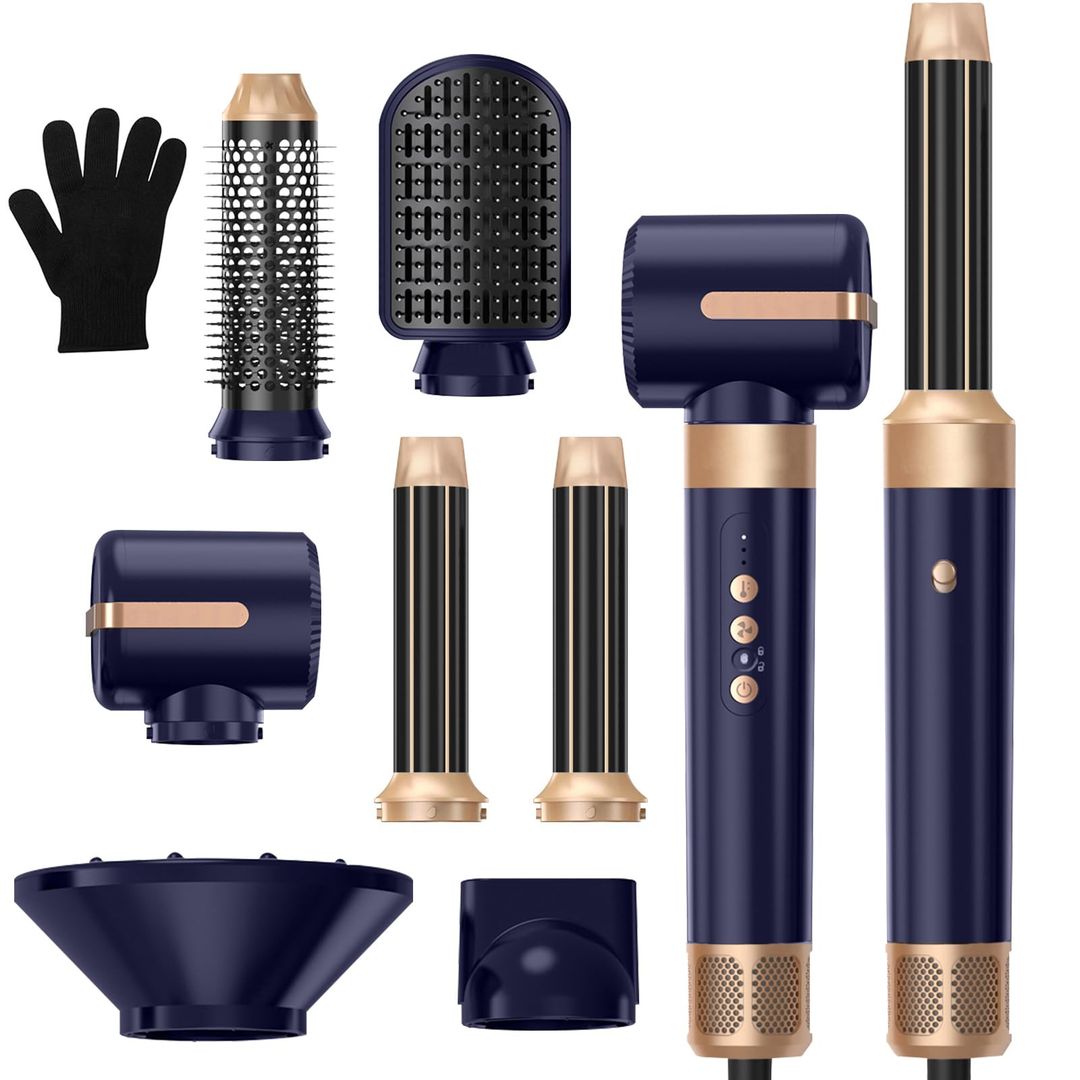 7-in-1 Airstyler mit 1400 W, Diffusor und 30-mm-Luftlockenbürste