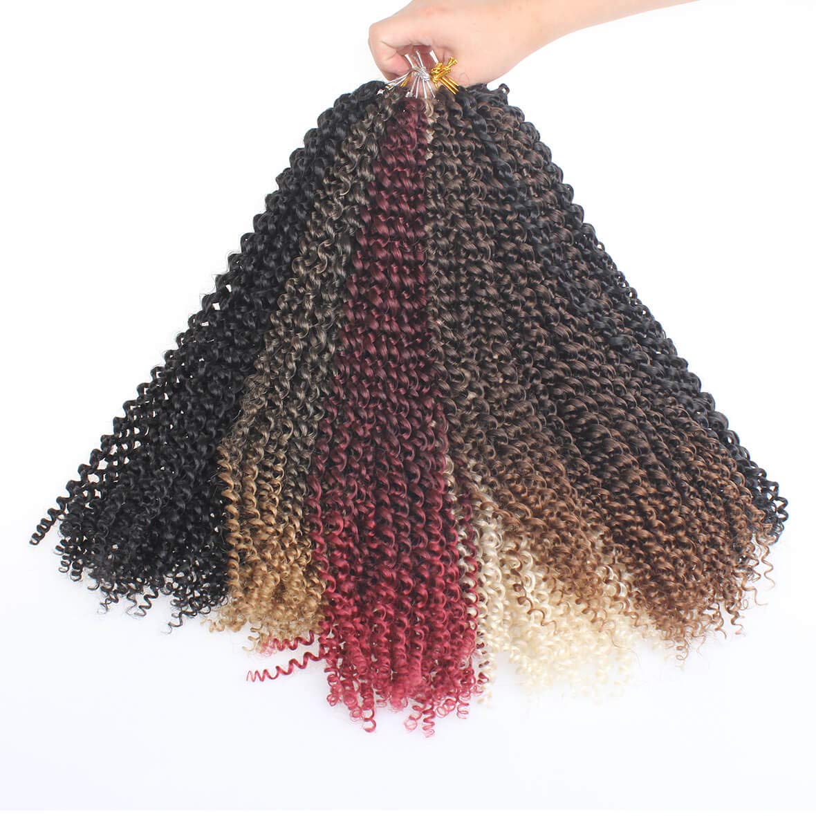 Leeven Kurze Crochet Braids – Faux Locs, Used-Look, Naturschwarz, Haarverlängerungen