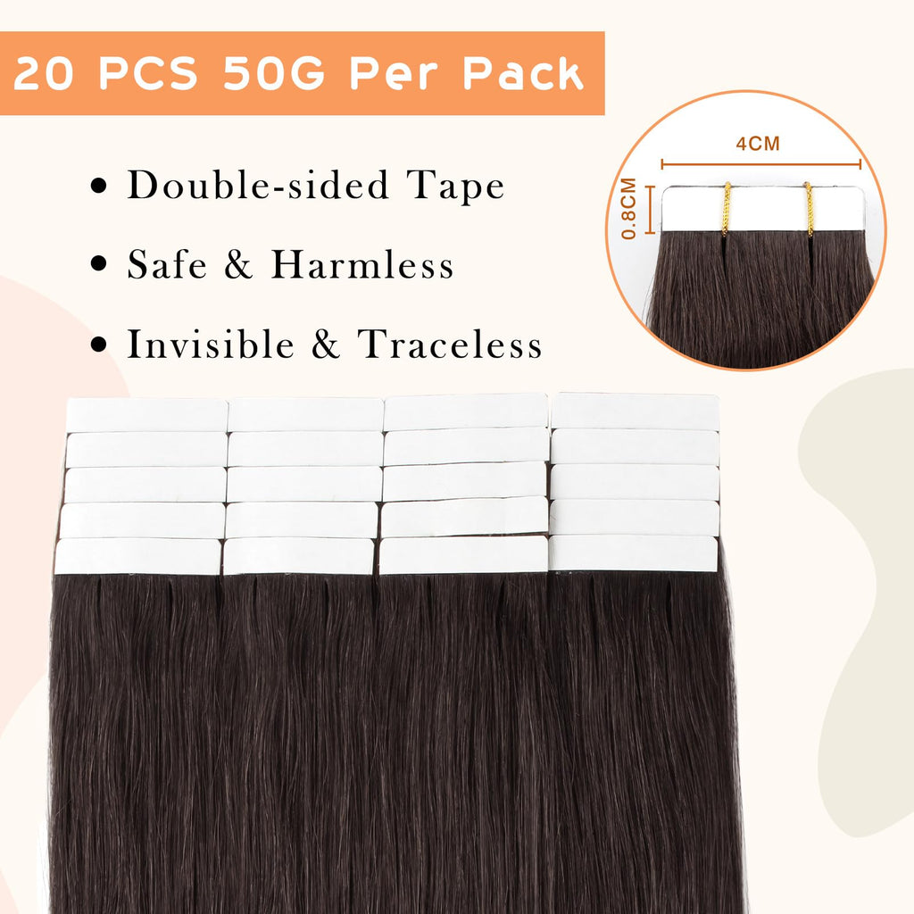 Echthaar Haarverlängerungen 50g 40cm