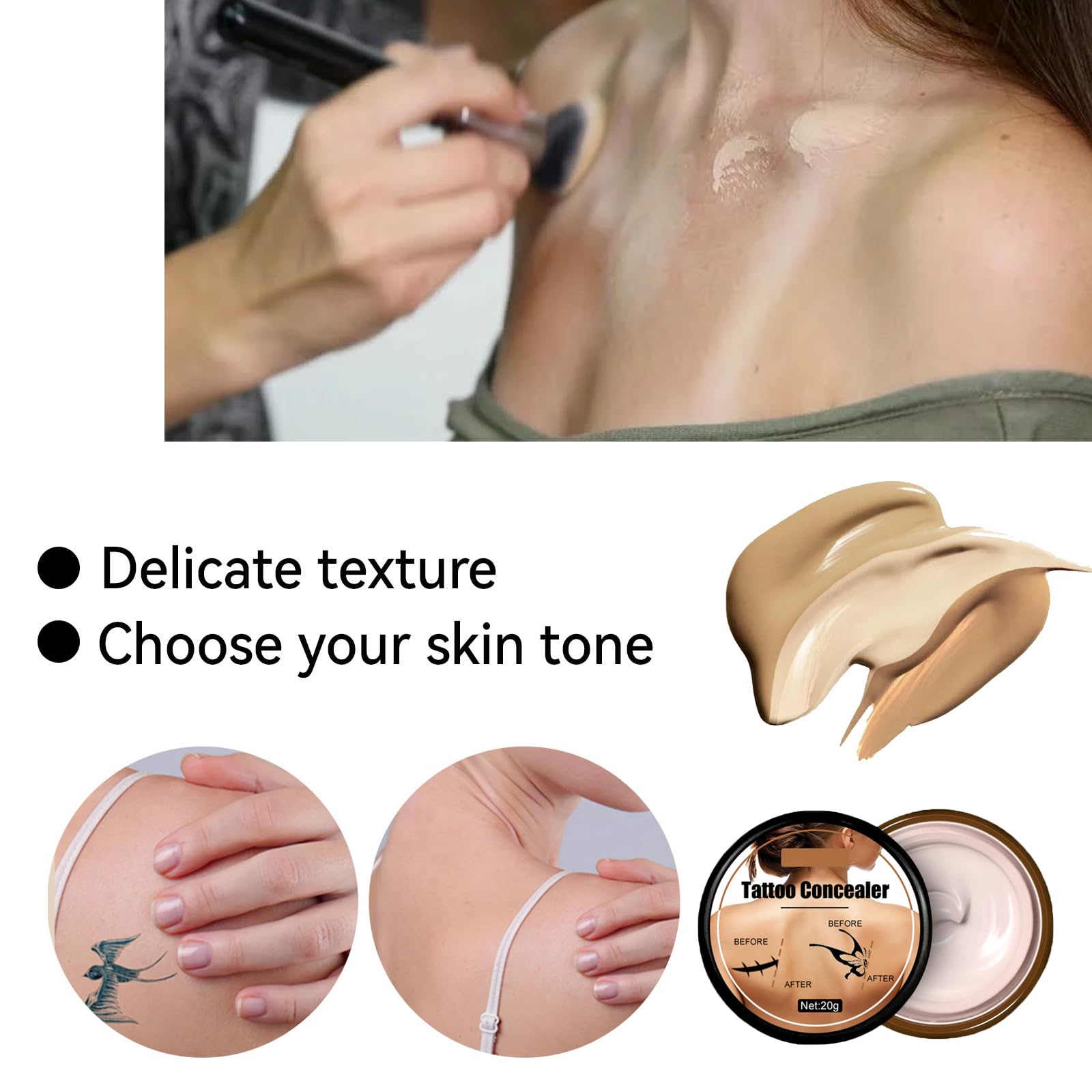 Wasserfester Tattoo Concealer – Helle Abdeckung