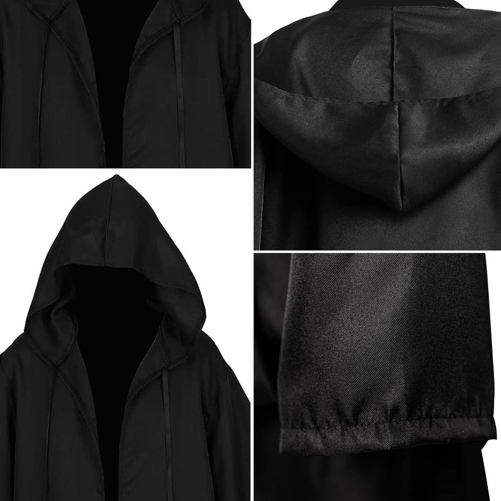 Jedi-Robe mit Kapuze – Schwarz, Uni/XL
