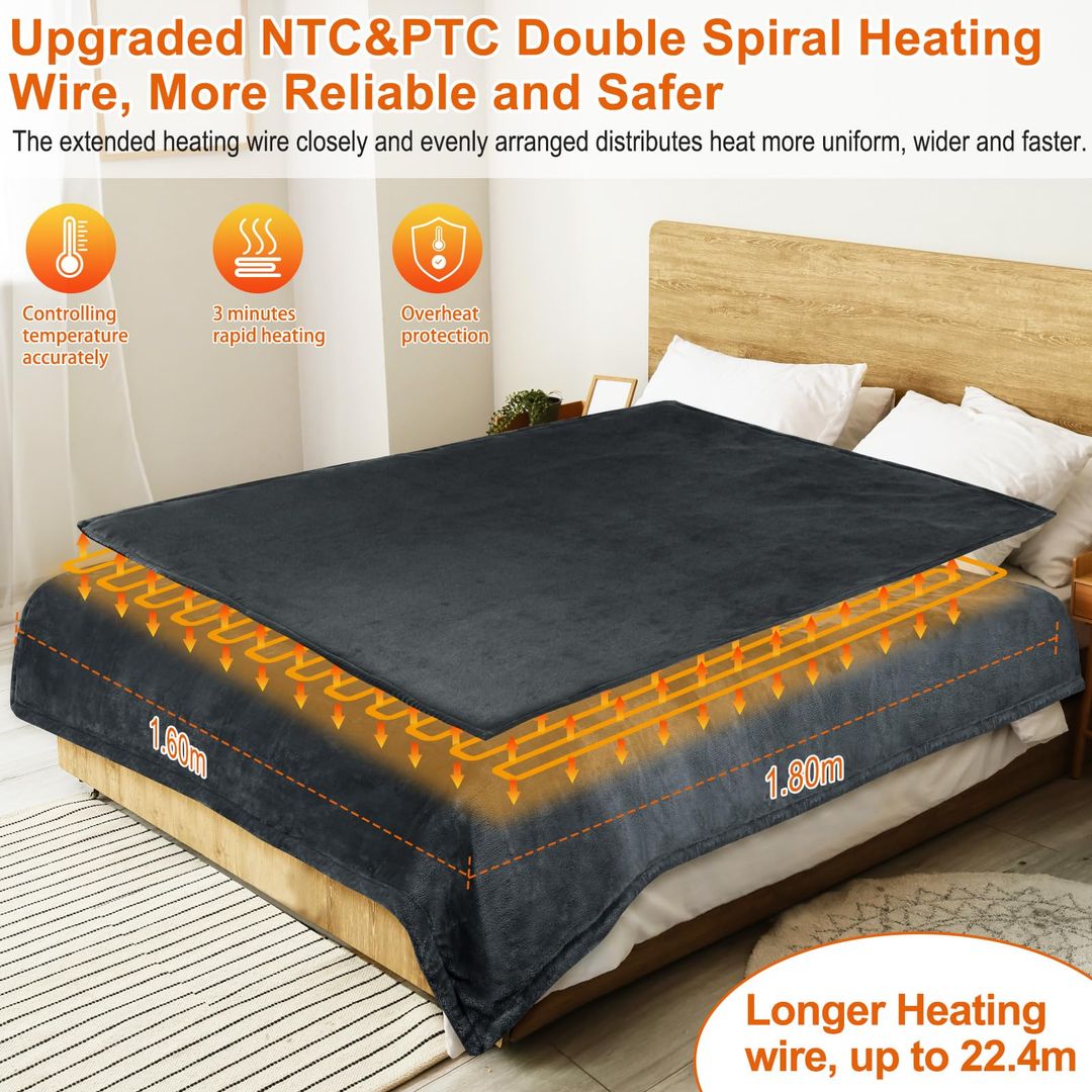 Elektrische Heizdecke 180x160cm