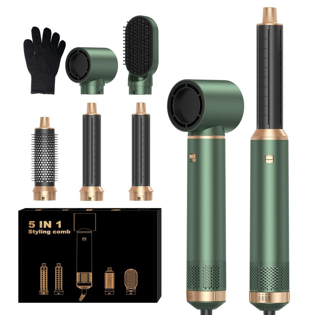 5-in-1 Haarstyler Luftbürste – Föhn, Locken, Glätten & Thermobürste
