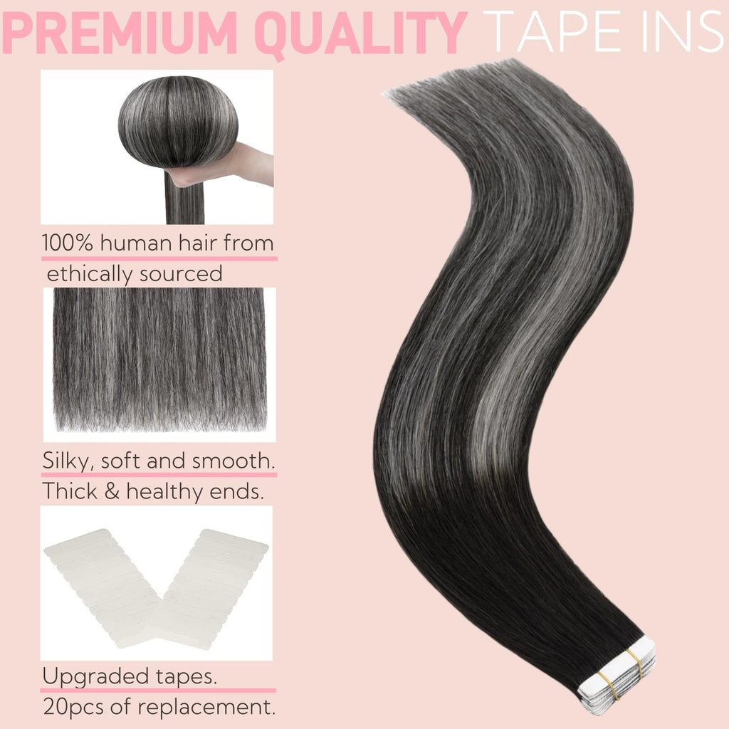 Haarverlängerungen Echthaar doppelt genäht 20 Teile