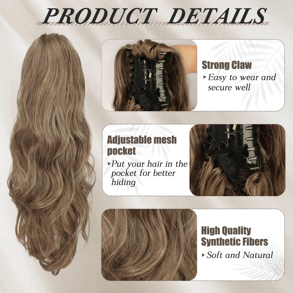 50 cm wellige Locken Pferdeschwanz Haarverlängerung