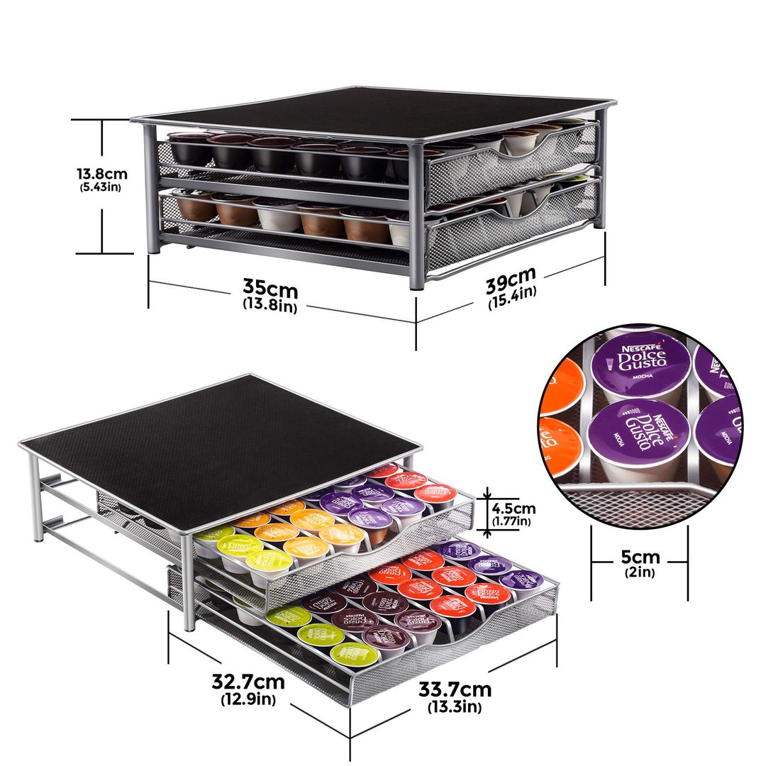 Masthome Kaffeekapselhalter für 72 Dolce Gusto Kapseln