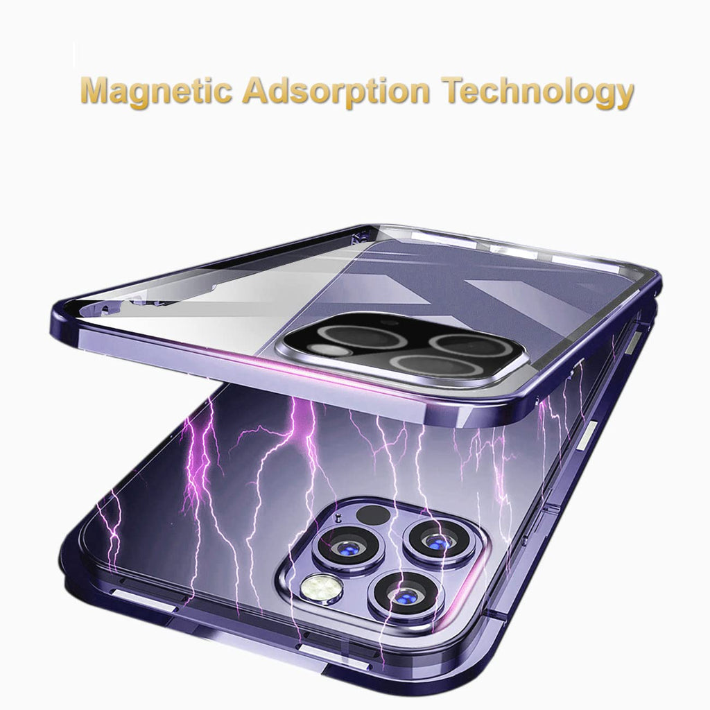 MIMGOAL Hülle – iPhone 14 Plus, 360 Grad, Metallrahmen, Panzerglas, Blau