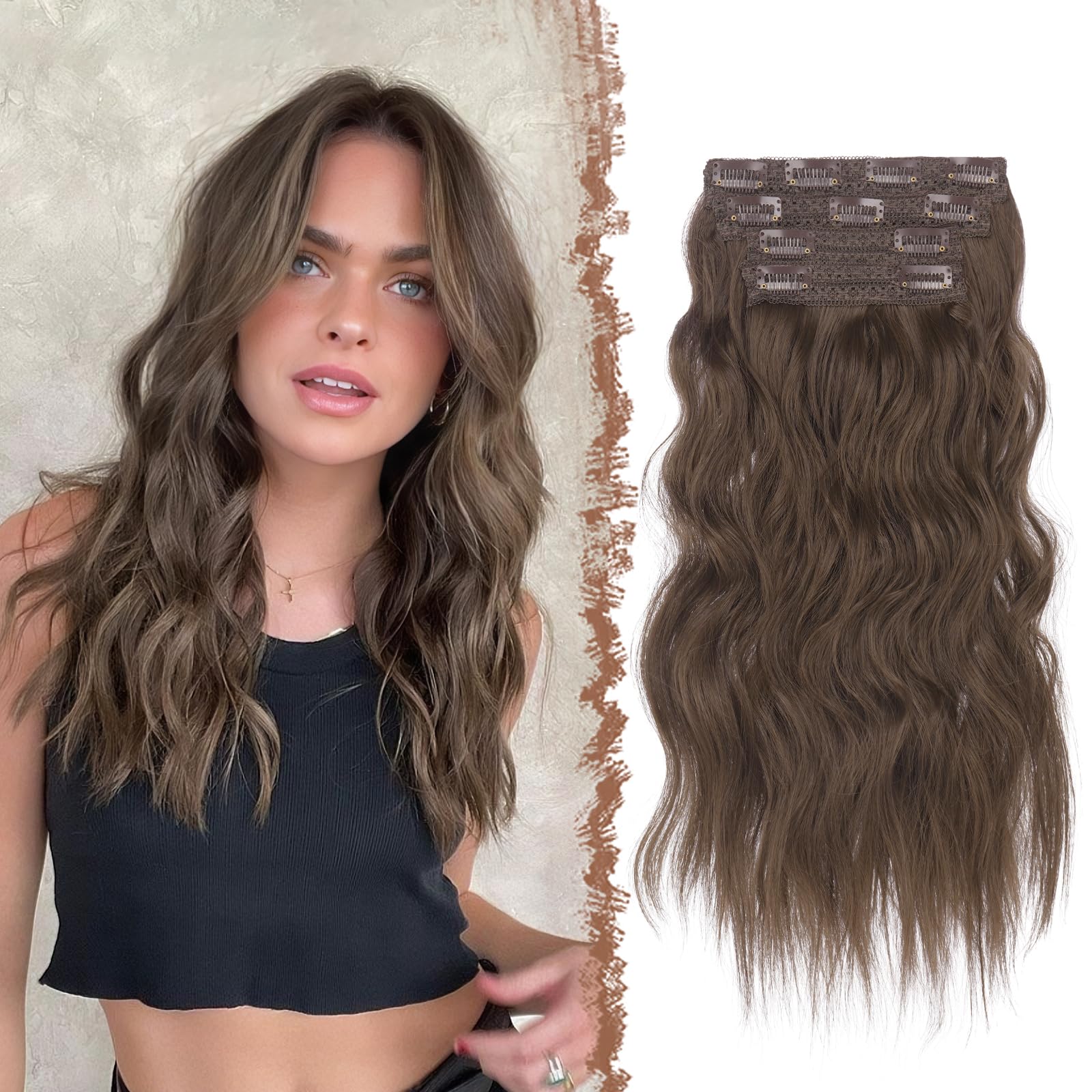 Clip-in-Extensions, 4 Stück 40 cm