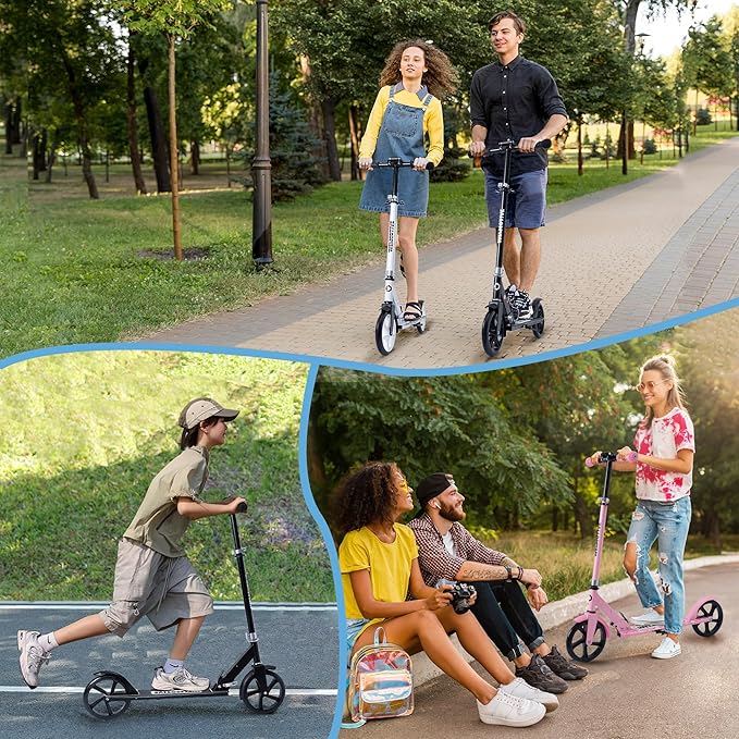 Welmotive Tretroller für Kinder und Erwachsene – Faltbarer City-Scooter