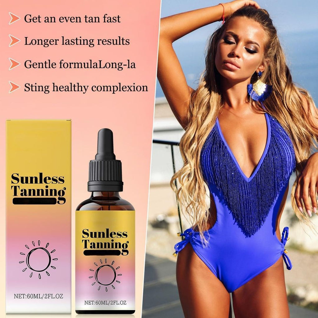 Bräunungstropfen zum Trinken – 60 ml, Selbstbräuner, Bronzing Drops, Für Gesicht und Körper