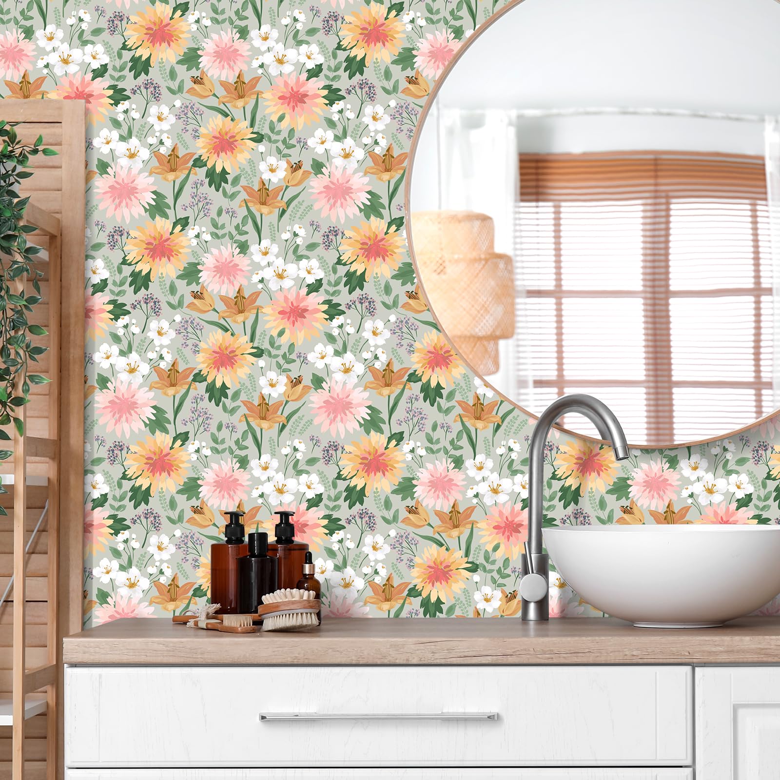 VaryPaper Selbstklebende Tapete Blumen