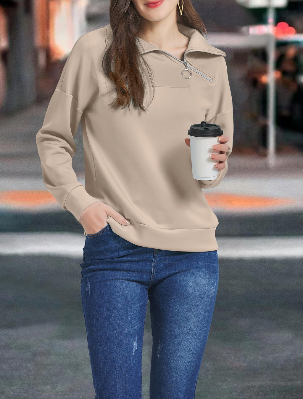 Damen Sweatshirt Casual